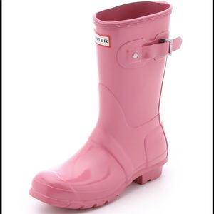 Hunter Short Bubblegum Pink Rain Boots